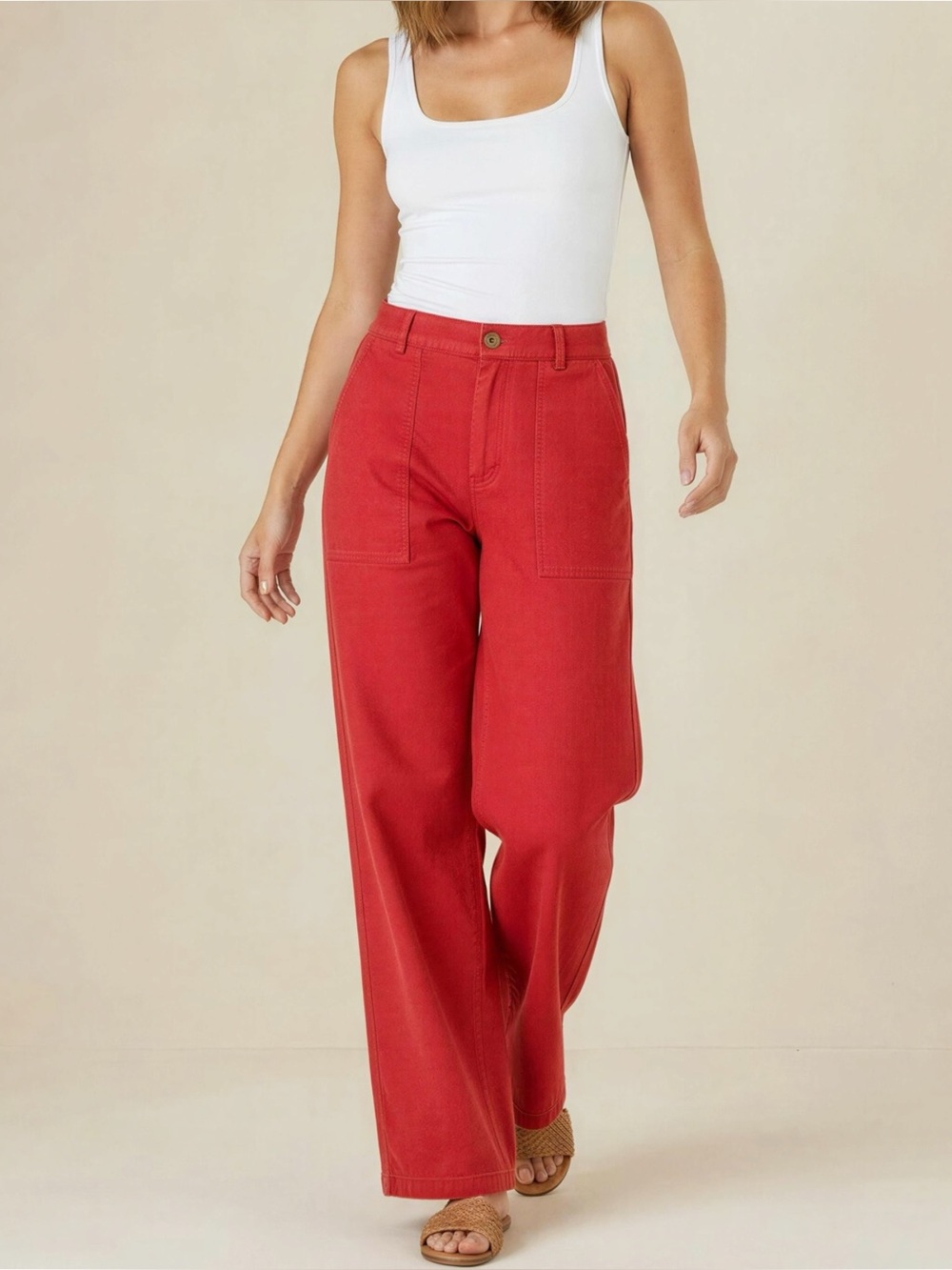 BIG BUD PRESS Work Pants, Red, 2XL (Petite)